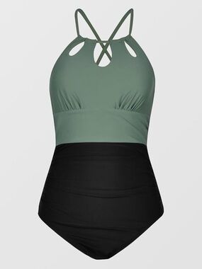 CUPSHE One-Piece High Neck Tummy Control Swimsuit